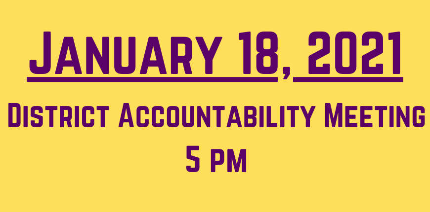 District Accountability Meeting - January 18th