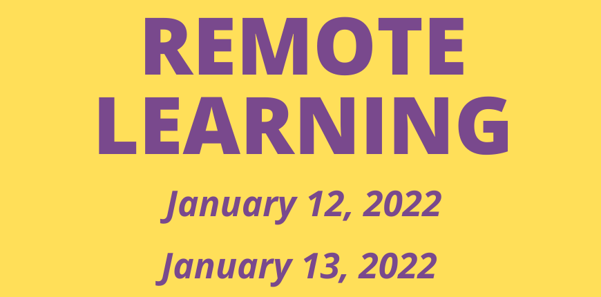 Remote Learning - January 12-13
