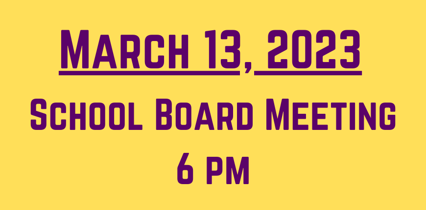 School Board Meeting - March 13, 2023