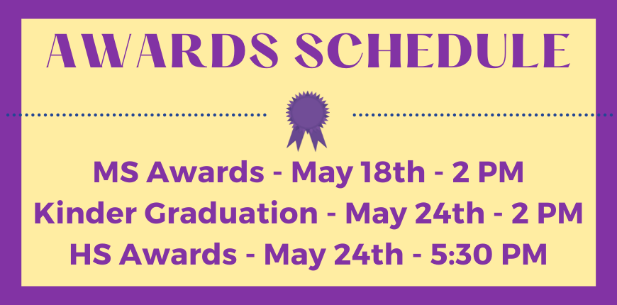 Awards Schedule - 2022