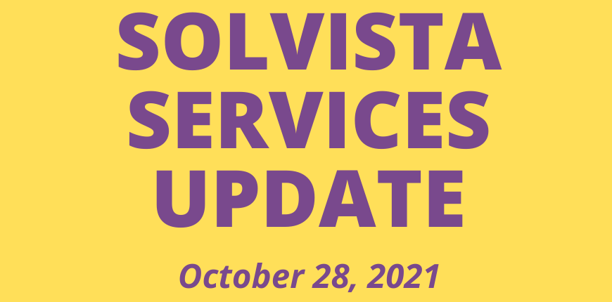 Solvista Services Update