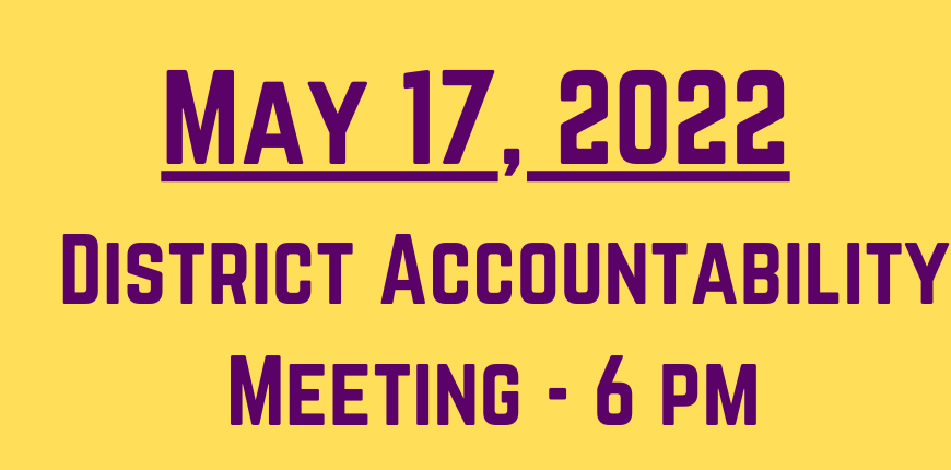 District Accountability Committee Meeting - May 17th