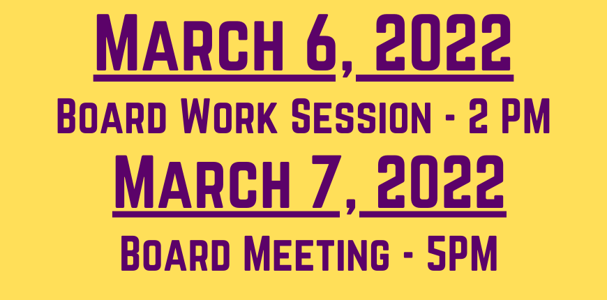 Board Meetings/Sessions - March 6 and March 7