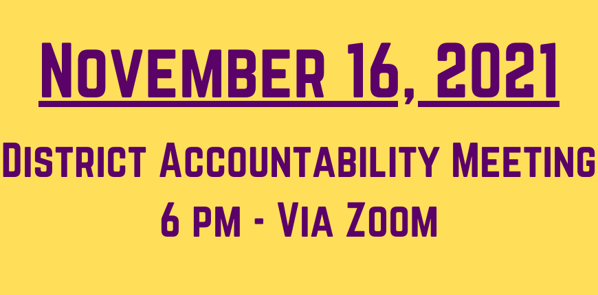 District Accountability Meeting - November 16th