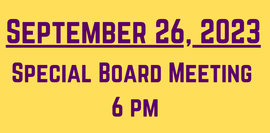  Special Board Meeting - September 26th 2023