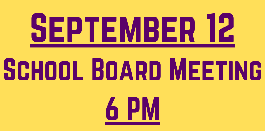 Board Meeting - September 12th -  6 p.m.