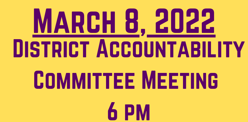 District Accountability Meeting - March 8th