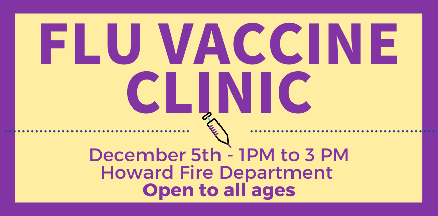 Flu Vaccine Clinic - December 5th - Howard Fire Station