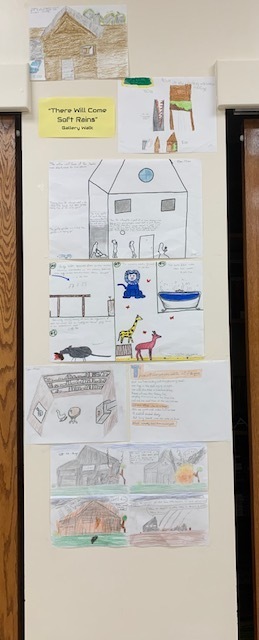Students' illustrations of "There Will Come Soft Rains."