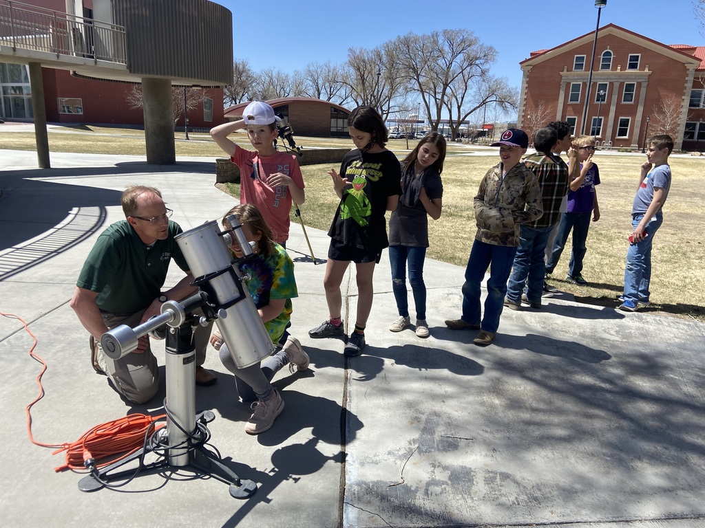 Dr. Nehring  set up a telescope for us to see an up close look at the storm cycles on the Sun. 