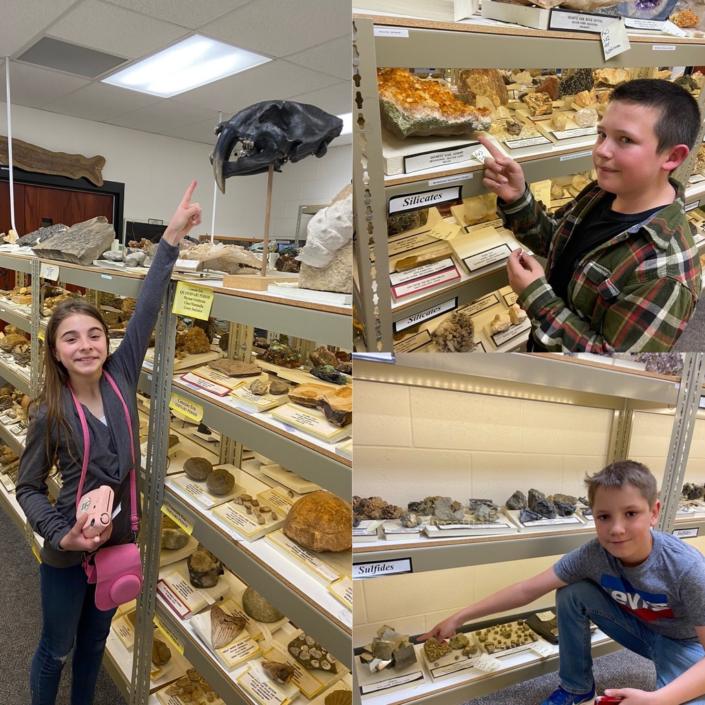 Each student picked out their favorite mineral or fossil from the geology museum. For many, it was hard to pick just one. 