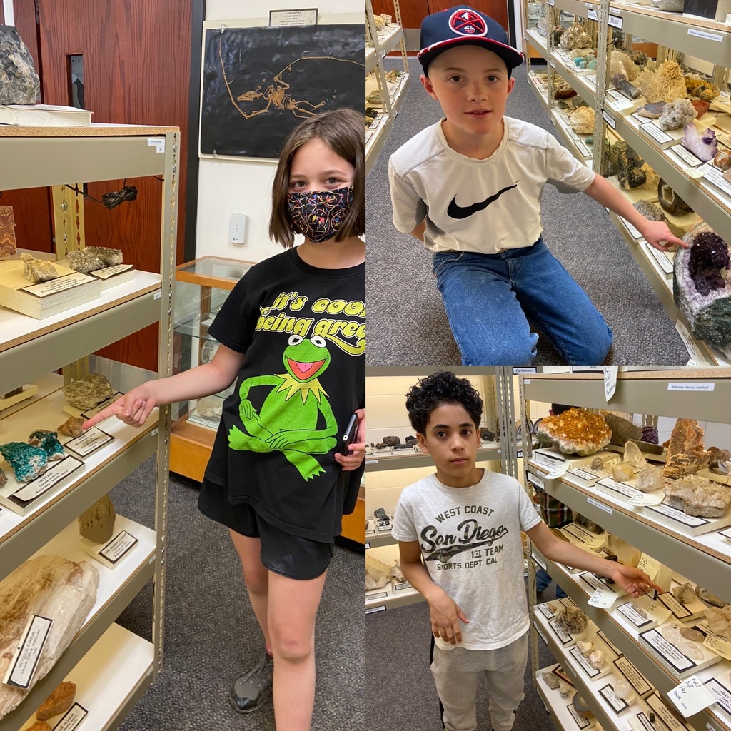Each student picked out their favorite mineral or fossil from the geology museum. For many, it was hard to pick just one.
